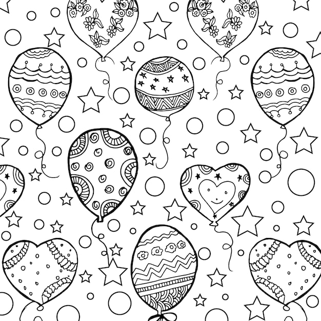 Ballonnen patroon achtergrond