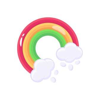 Band van verschillende kleuren een isometrisch pictogram van regenboog