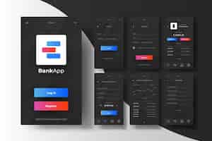 Gratis vector bank app-interface concept