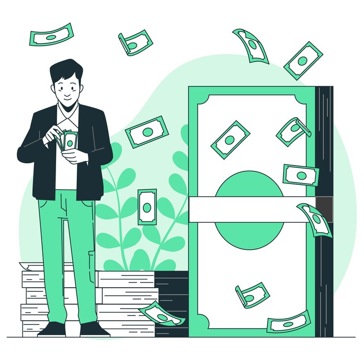 Gratis Vector bankbiljet concept illustratie