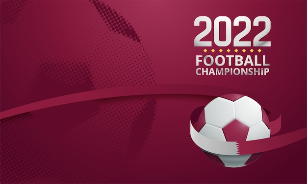 Banner op het thema van het wereldkampioenschap in Qatar 2022