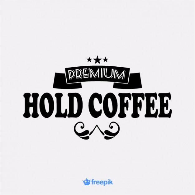 Gratis vector banner premie hold koffie