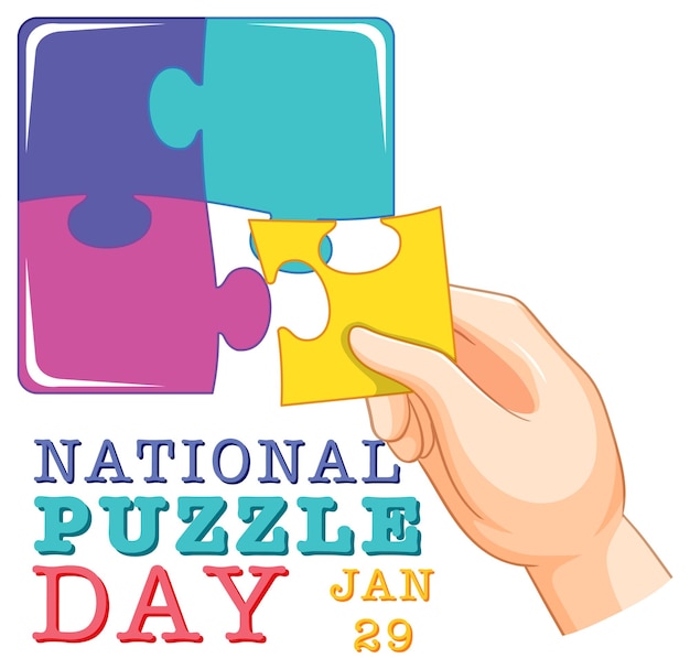 Banner voor nationale puzzeldag