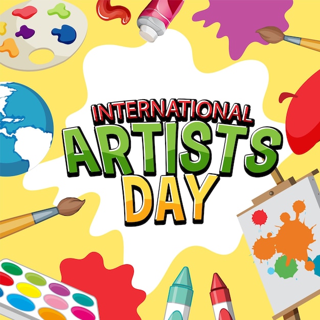 Gratis vector bannerontwerp voor internationale artiestendag