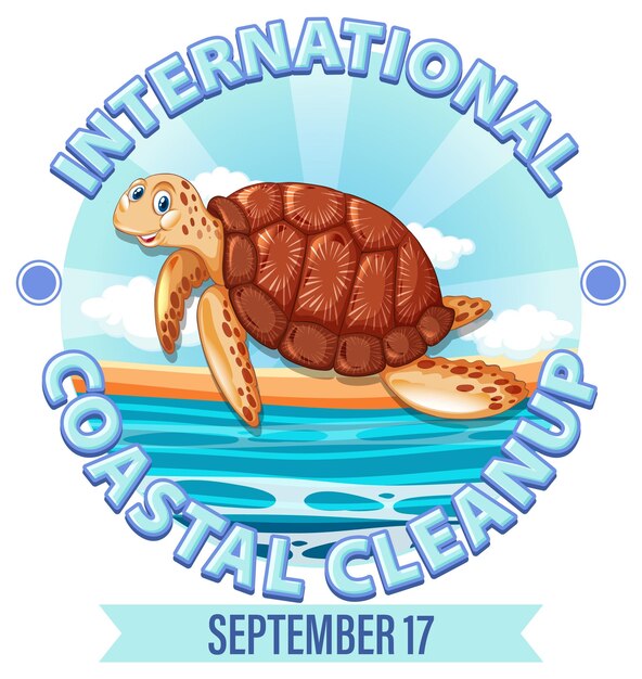 Bannerontwerp voor internationale kustopruimingsdag