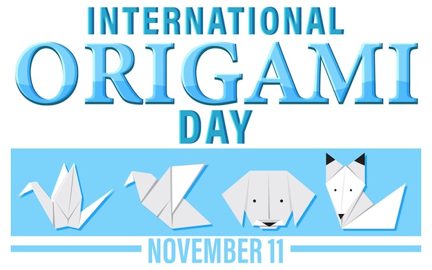 Gratis vector bannerontwerp voor internationale origamidag