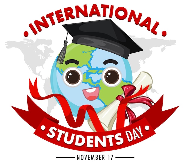 Gratis vector bannerontwerp voor internationale studentendag