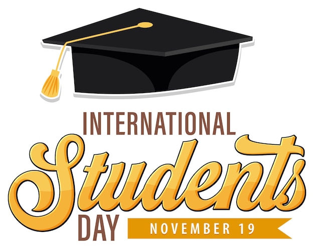 Gratis vector bannerontwerp voor internationale studentendag