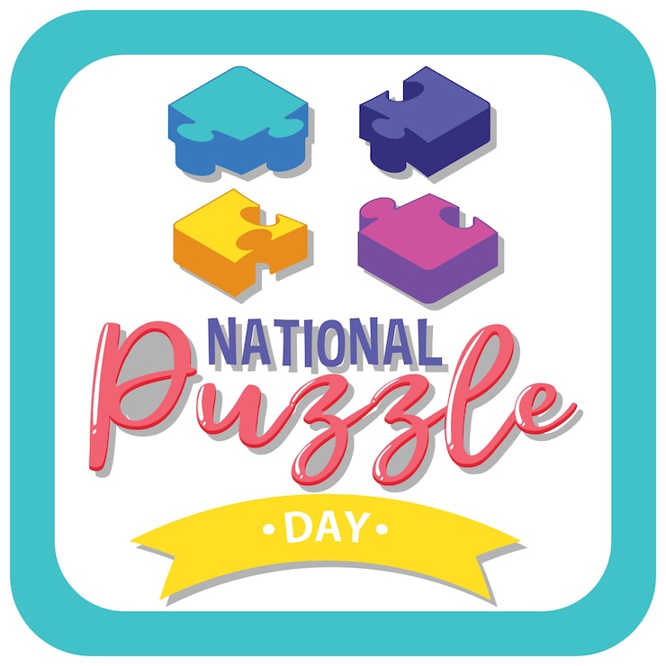 Gratis Vector bannerontwerp voor nationale puzzeldag