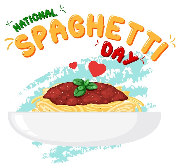 Gratis vector bannerontwerp voor nationale spaghettidag