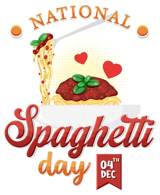 Bannerontwerp voor nationale spaghettidag