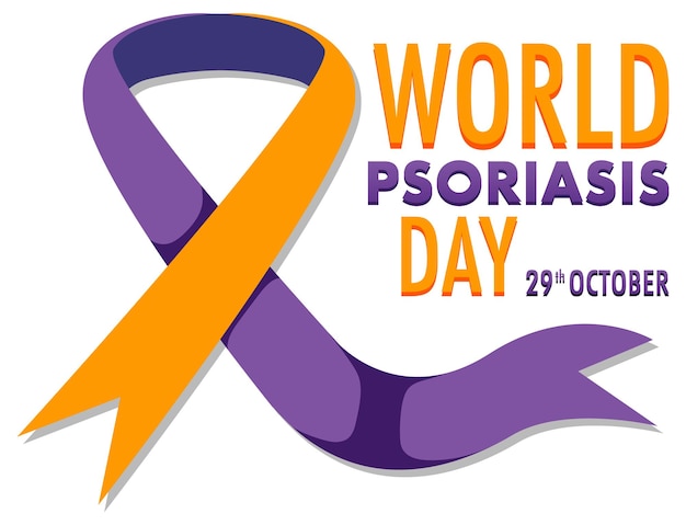 Bannerontwerp voor wereld psoriasis dag