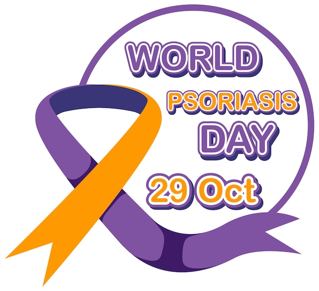 Bannerontwerp voor wereld psoriasis dag