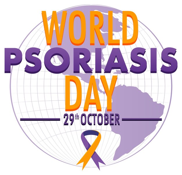 Gratis vector bannerontwerp voor wereld psoriasis dag