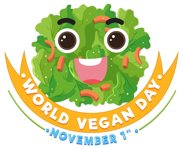 Gratis vector bannerontwerp voor wereldveganistische dag