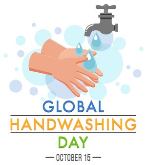 Bannerontwerp voor wereldwijde handenwasdag