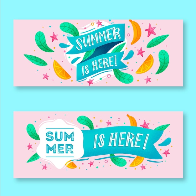 Gratis vector banners ontwerpt concept