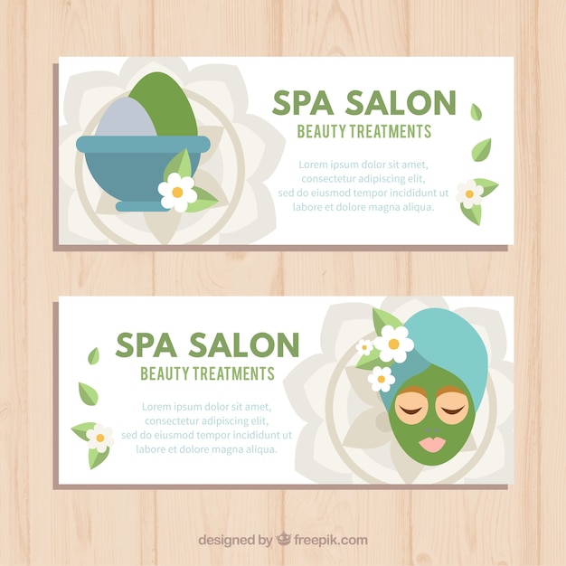 Banners voor de spa salon