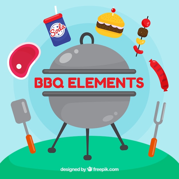 Gratis vector barbecue elementen collectie
