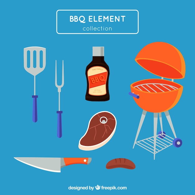 Gratis vector barbecue elementen