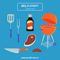 Gratis vector barbecue elementen