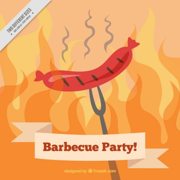 Gratis vector barbecue partij achtergrond