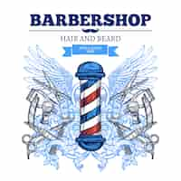 Gratis vector barber shop advertentie vlakke poster