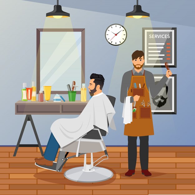 Barber Shop plat ontwerp