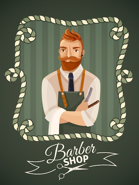 Gratis vector barbershop achtergrond