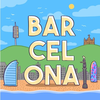 Barcelona stad belettering