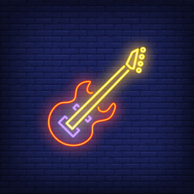 Basgitaar neon teken