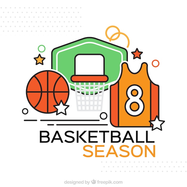 Gratis vector basketbal accessoires achtergrond