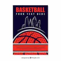 Gratis vector basketbal retro brochure