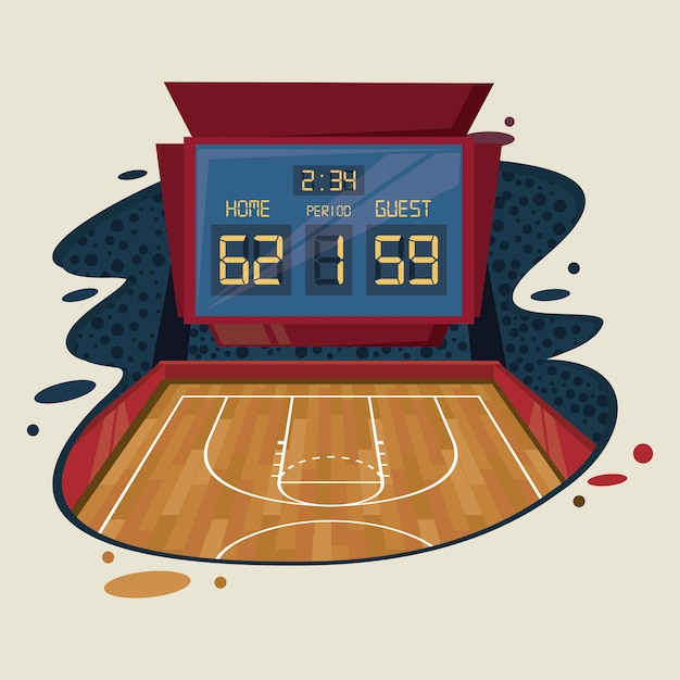 Gratis vector basketbal sport game landschap