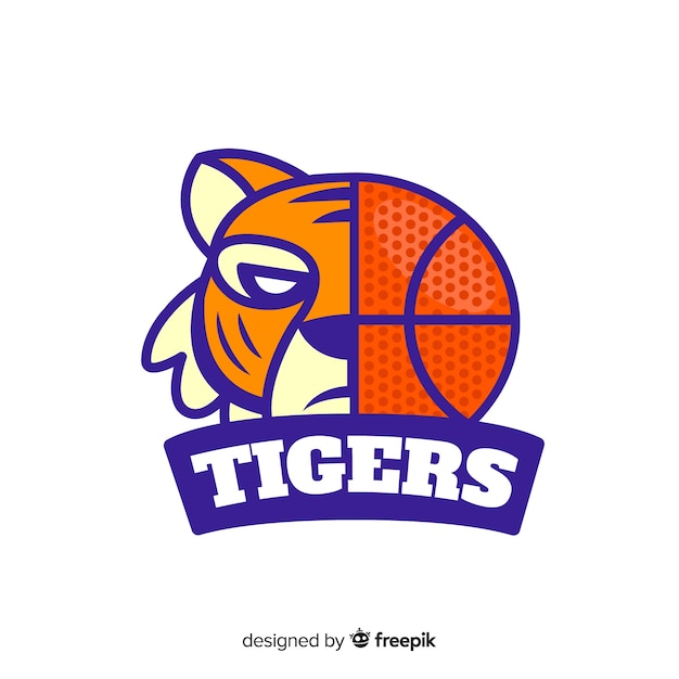 Basketbal tijger logo