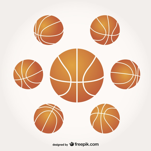 Basketbal vector ball set