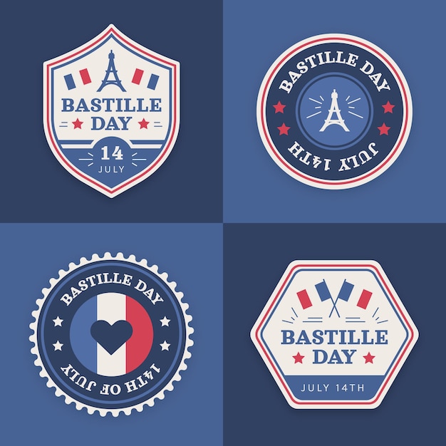 Bastille day badge-collectie