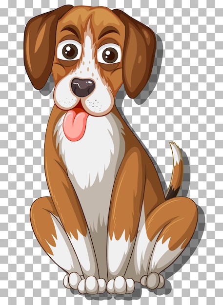 Gratis vector beagle hond stripfiguur