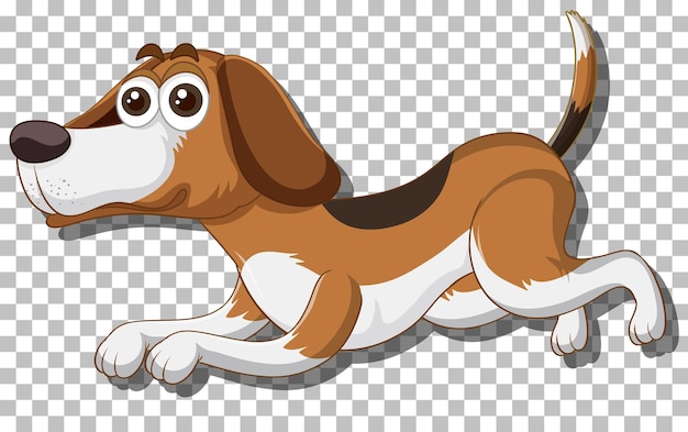 Gratis vector beagle hond stripfiguur