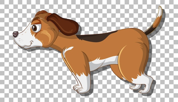 Gratis vector beagle hond stripfiguur