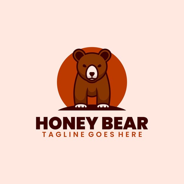 Bear mascotte logo ontwerp