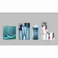 Gratis vector beauty mannen producten collecti