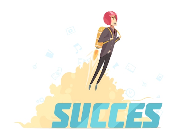 Gratis vector bedrijf opstarten succes symbolische poster