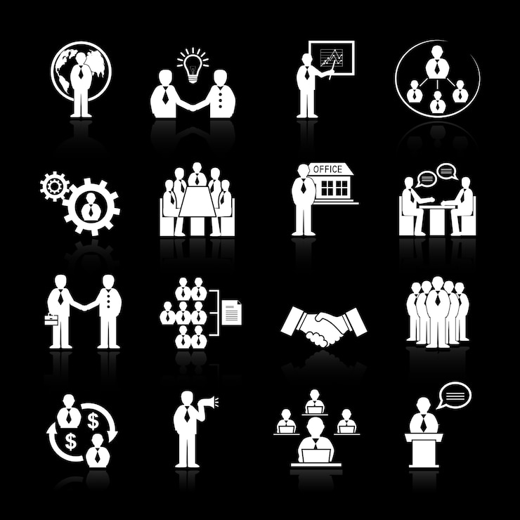 Gratis Vector bedrijfs pictogrammen collectie