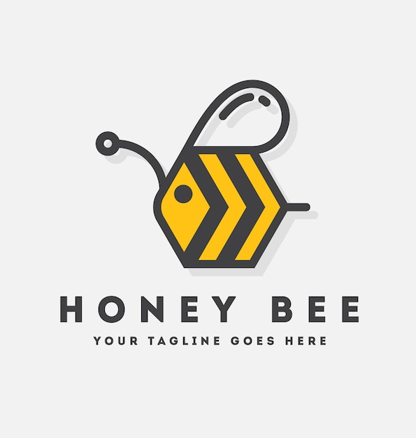 Bee logo template ontwerp