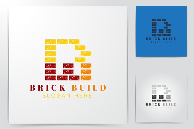 Beginletter BR Modern. Bakstenen bouwen, logo-ideeën bouwen. Inspiratie logo ontwerp. Sjabloon vectorillustratie. Geïsoleerd Op Witte Achtergrond