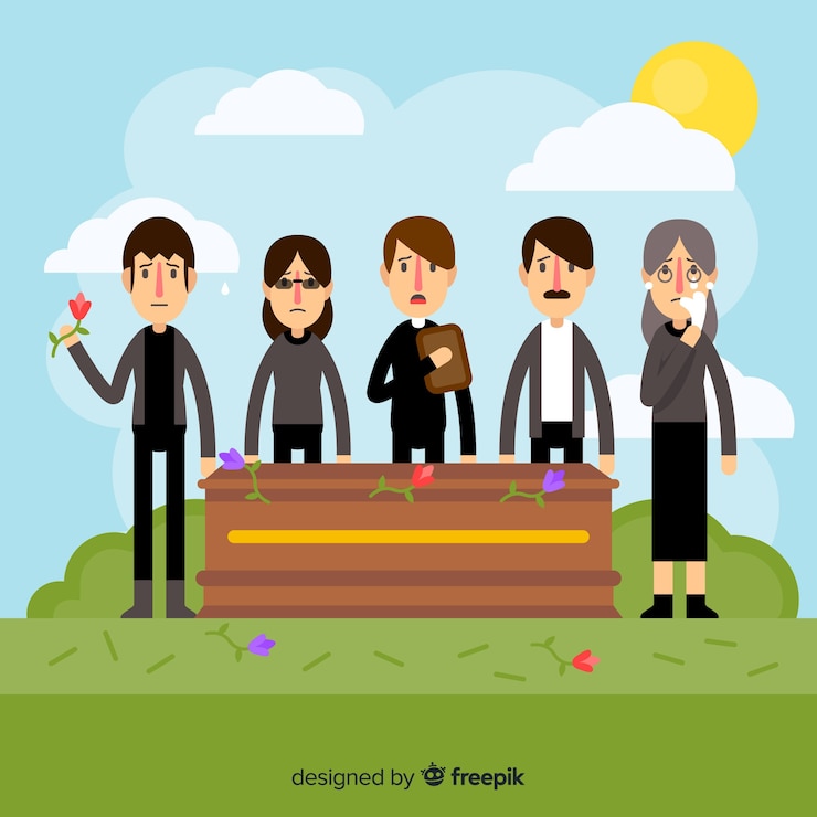 Gratis Vector begrafenis ceremonie achtergrond