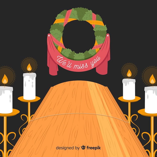 Gratis vector begrafenis ceremonie