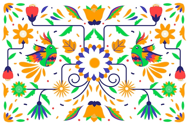 Behang met Mexicaans ontwerp