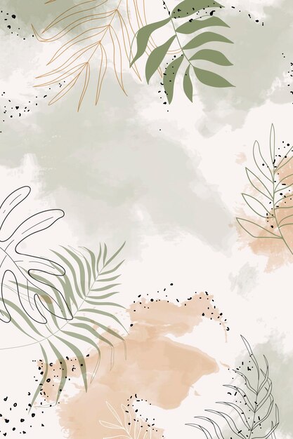 Beige groene aquarel achtergrond